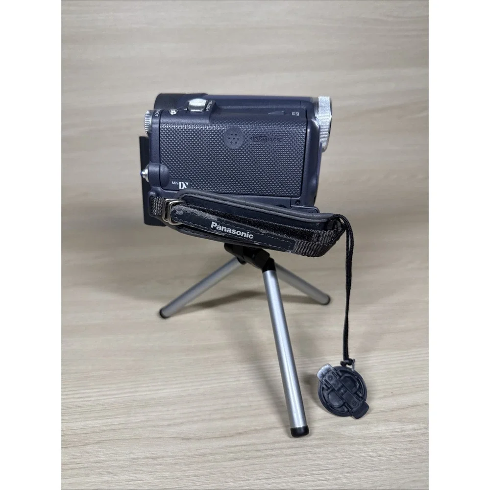 Panasonic PV-GS2 Blue MiniDV Camcorder Video Camera - Tested & Working W/ Tripod